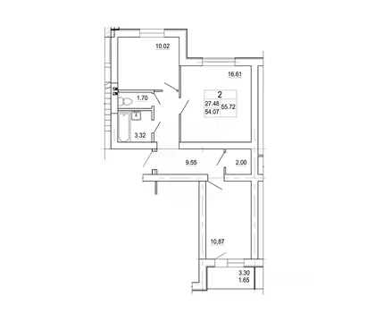 2-к кв. Ленинградская область, Коммунар г. Гатчинский муниципальный ...