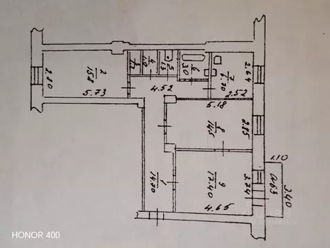 3-к кв. Рязанская область, Рязань Первомайский просп., 47/1 (75.0 м)