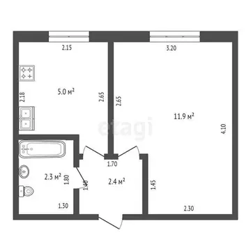 1-комнатная квартира: Анапа, проезд Космонавтов, 34 (21 м)