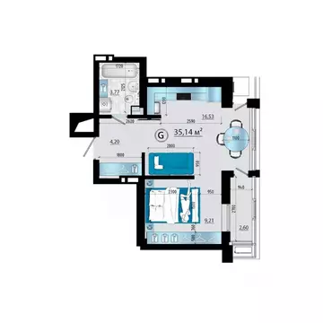 2-к кв. Приморский край, Владивосток просп. Красного Знамени (35.14 м)