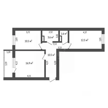 2-к кв. Амурская область, Благовещенский район, с. Чигири ул. ...
