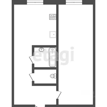 1-к кв. Мордовия, Саранск ул. Н. Эркая, 18 (33.7 м)
