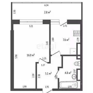 1-к кв. Башкортостан, Стерлитамак ул. Артема, 70 (32.9 м)