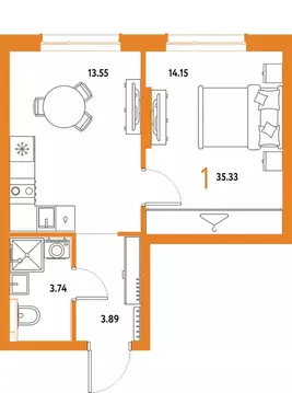 1-к кв. Московская область, Мытищи Страна.Парковая жилой комплекс ...