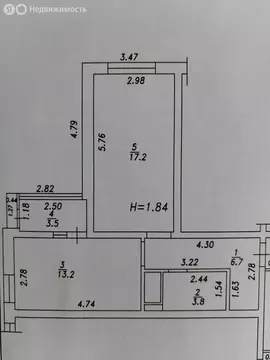 1-комнатная квартира: Анапа, Парковая улица, 79к1 (45 м)