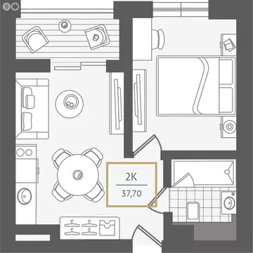 2-комнатная квартира: Адлер, улица Ленина, 280А (38.3 м)