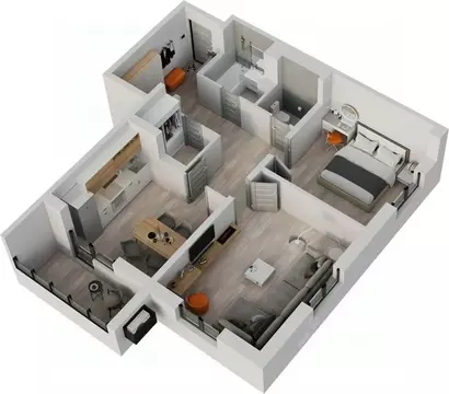 2-к кв. Татарстан, Альметьевск просп. Строителей, 70Б (68.8 м)