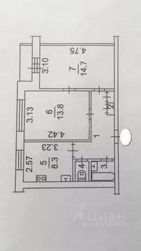 2-к кв. Томская область, Томск ул. Сергея Лазо, 20 (50.0 м)