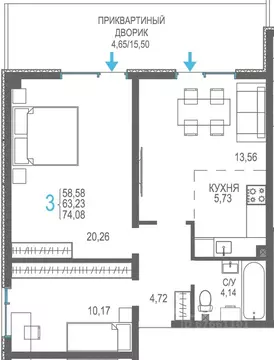 3-к кв. Крым, Сакский район, Лесновское с/пос, с. Прибрежное Розовое ...