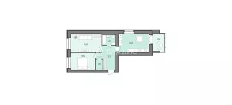 2-комнатная квартира: Рыбинск, Февральская улица, 12 (65 м)