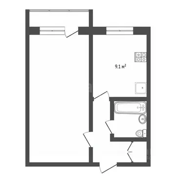 1-к кв. Оренбургская область, Оренбург Новая ул., 10/4 (37.3 м)