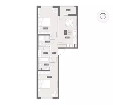 2-комнатная квартира: посёлок Шушары, Московское шоссе, 325к1 (60 м)