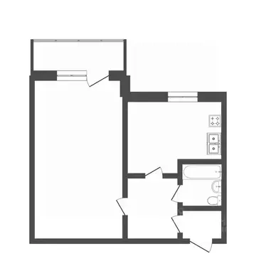 1-к кв. Тюменская область, Тюмень ул. Елизарова, 6 (39.0 м)