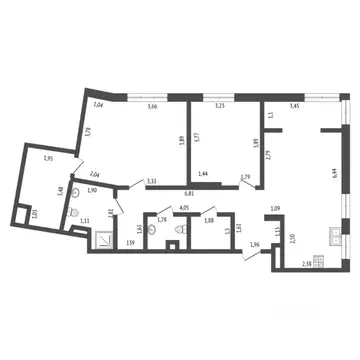 2-к кв. Тюменская область, Тюмень ул. Ю.-Р.Г. Эрвье, 38 (85.4 м)
