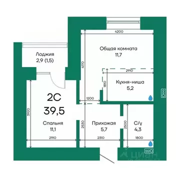 2-к кв. Алтайский край, Барнаул Просторная ул., 390к2 (39.5 м)