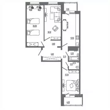 3-к кв. Иркутская область, Иркутск ИВАТУ городок, Авиатор жилой ...