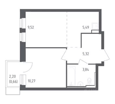 1-к кв. Московская область, Одинцовский городской округ, с. Лайково, ...