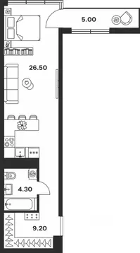Студия Тульская область, Тула ул. Фридриха Энгельса, 62 (45.0 м)