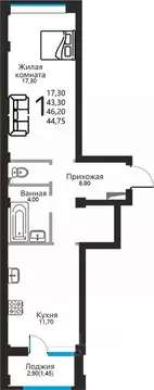1-к кв. Ставропольский край, Ессентуки ул. Фридриха Энгельса, 53 ...