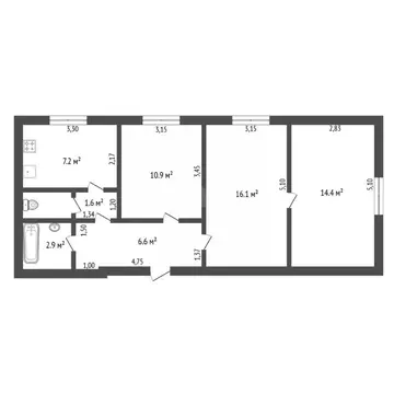 3-к кв. Амурская область, Благовещенск ул. Лазо, 136 (61.4 м)