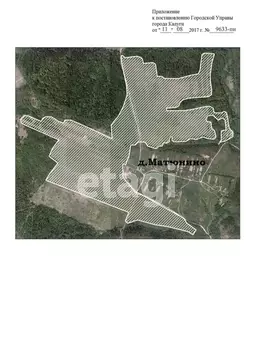 Участок в Калужская область, Калуга городской округ, д. Матюнино  ...