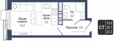 Студия Московская область, Королев Первомайский мкр, Старые Горки дп,  ...