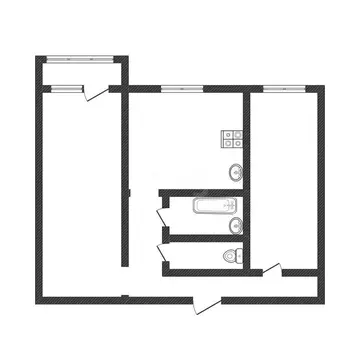 2-комнатная квартира: Бийск, Красная улица, 81 (44.1 м)