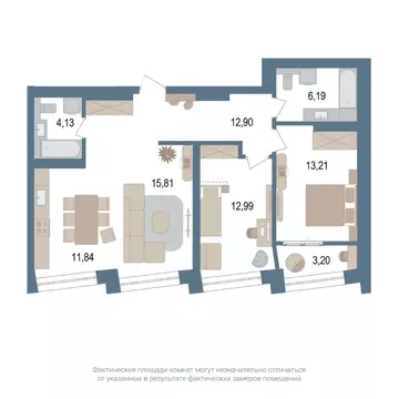 3-к кв. Башкортостан, Уфа ул. Пархоменко, 156Ж (78.7 м)