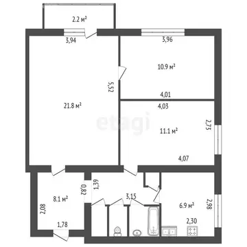 3-комнатная квартира: Санкт-Петербург, Карташихина улица, 19 (63.6 м)
