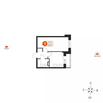 1-к кв. Тверская область, Конаковский муниципальный округ, Редкино пгт ...