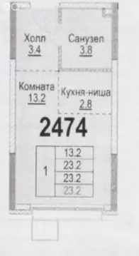 Квартира-студия: Москва, Газгольдерная улица, 10 (23.2 м)