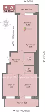 3-к кв. Татарстан, Набережные Челны Новое Побережье жилой комплекс ...