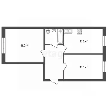 2-к кв. Ярославская область, Ярославль Шандорная ул., 14 (51.2 м)