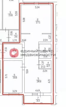 2-к кв. Тюменская область, Тюмень ул. Бирюзова, 6Б (100.6 м)
