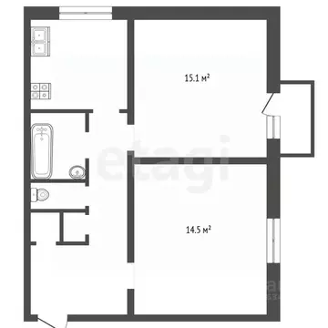 2-к кв. Воронежская область, Воронеж ул. 9 Января, 167 (50.1 м)