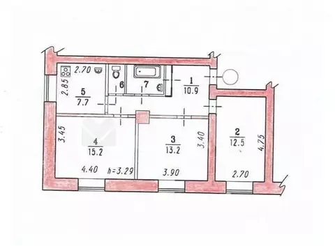 3-к кв. Омская область, Омск ул. Серова, 12 (63.9 м)