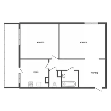 2-к кв. Воронежская область, Воронеж ул. Антонова-Овсеенко, 7б (64.2 ...