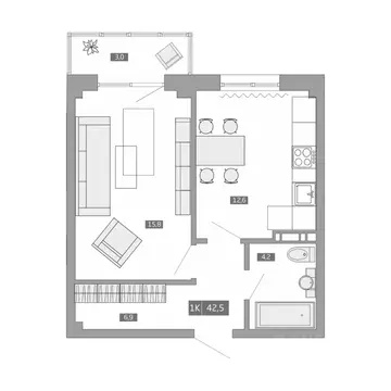 1-к кв. Приморский край, Артем ул. Острякова, 37А (41.5 м)