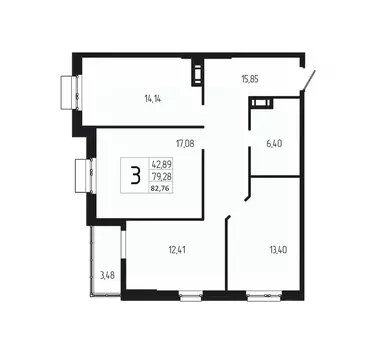 3-к кв. Волгоградская область, Волгоград бул. 30-летия Победы, 30 ...