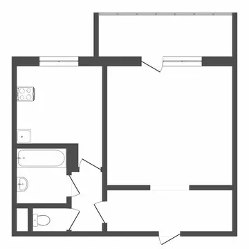 1-комнатная квартира: Тюмень, улица Николая Ростовцева, 6к1 (41 м)
