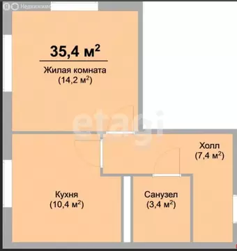 1-комнатная квартира: Богородское сельское поселение, деревня Куюки ...