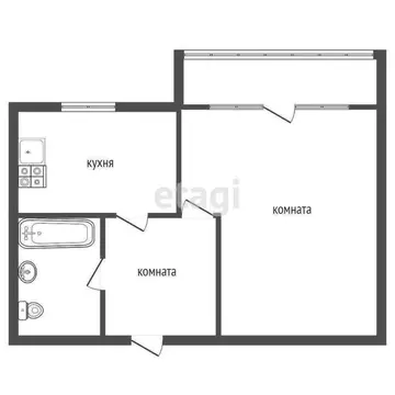 1-комнатная квартира: Златоуст, улица 40-летия Победы, 12А (32.7 м)