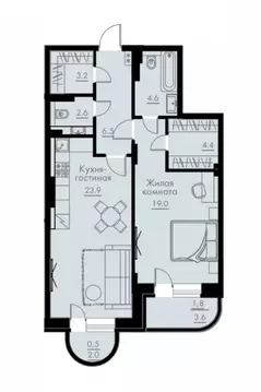 2-к кв. Воронежская область, Воронеж ул. Жилина, 7 (66.5 м)