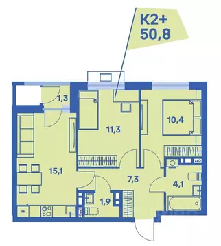 2-к кв. Пермский край, Пермь Бахаревка мкр,  (50.8 м)
