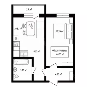 2-к кв. Новосибирская область, Новосибирск ул. Твардовского, 22/3 ...