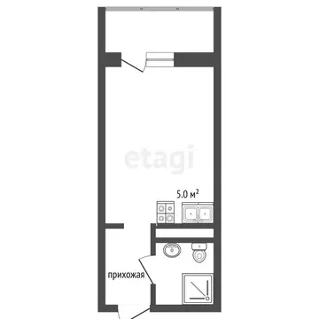 Квартира-студия: Анапа, Владимирская улица, 154к1 (29 м)