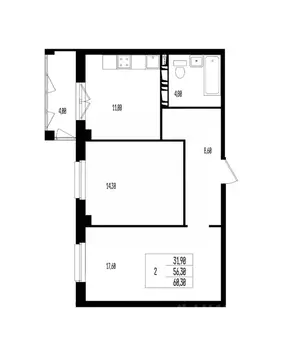 Свободной планировки кв. Волгоградская область, Волгоград 131-й мкр, ...