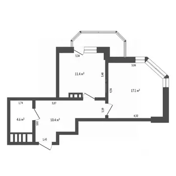 1-к кв. Амурская область, Благовещенск Игнатьевское ш., 14/6 (43.5 м)