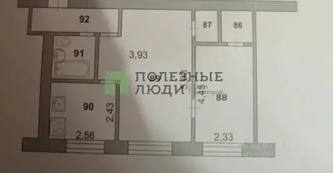 2-к кв. Белгородская область, Белгород Вокзальная ул., 5 (45.0 м)