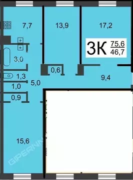 3-к кв. Нижегородская область, Нижний Новгород ул. Страж Революции, 29 ...
